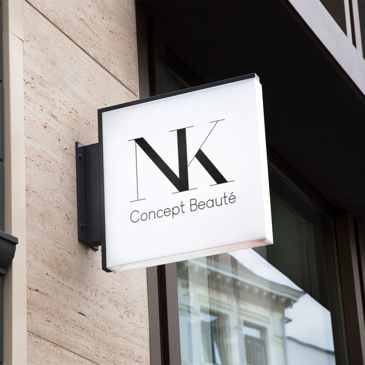 enseigne logo nk concept beaute